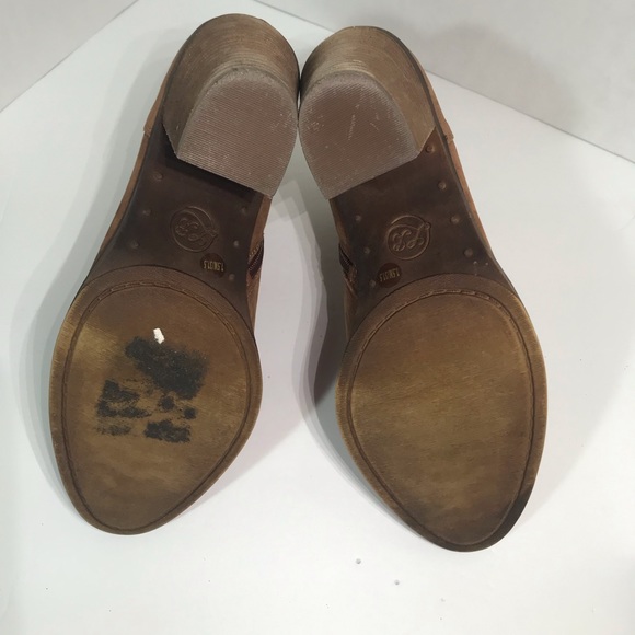 Womens Lucky Brand Brown Suede Ankle Booties 7.5 - Picture 6 of 8